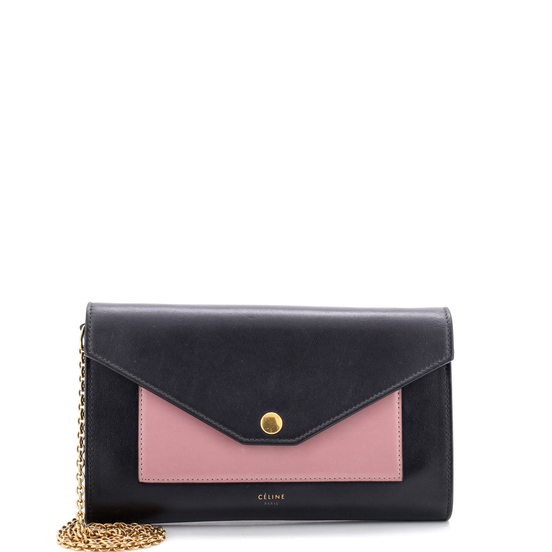 Celine Small Pocket Envelope Shoulder Bag Leather